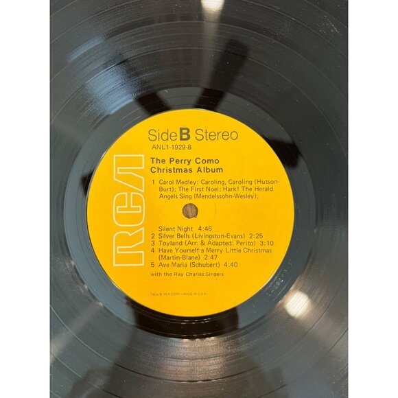 The Perry Como Christmas Album Vinyl Record ANL1-1929-B Silent Night - Picture 4 of 5